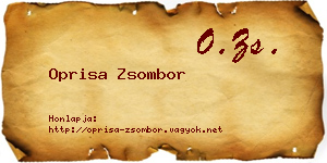 Oprisa Zsombor névjegykártya